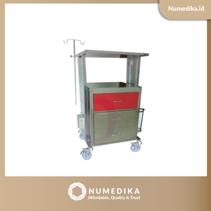 Emergency Trolley MIRAII Stainless Steel